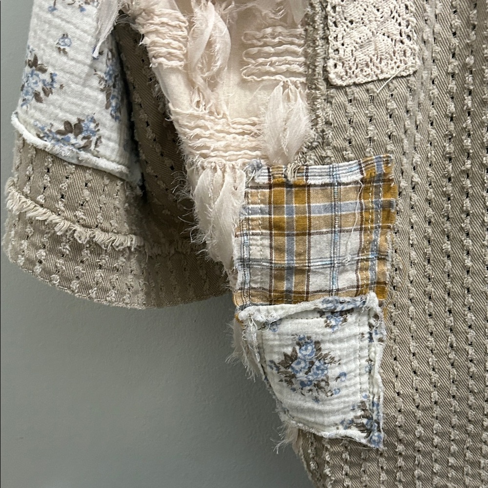 POL Beige Patchwork Cardigan - Picture 6 of 10